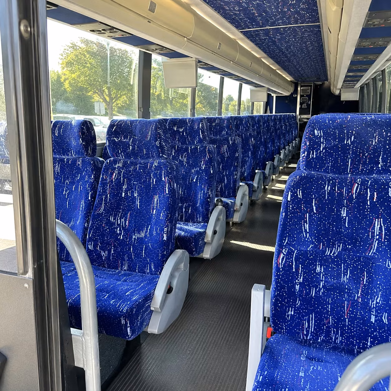 round rock charter bus rental interior